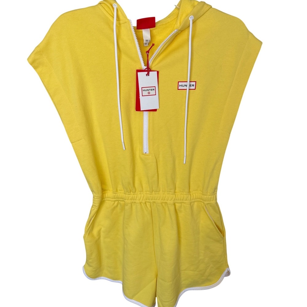 HUNTER LIMITED EDITION LADIES YELLOW HOODIE ROMPER, SIZE‎ XS New With Tags